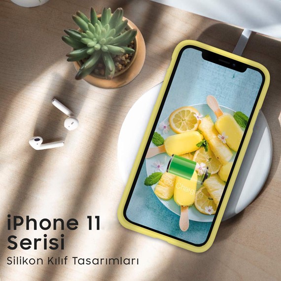 Apple iPhone 11 CaseUp Slim Liquid Silicone Kılıf Yeşil 5